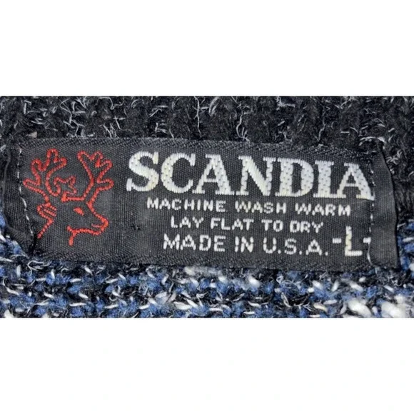 VTG Scandia‎ Cardigan Sweater Mens L Abstract Eclectic Grandpa Kurt Cobain USA - Picture 7 of 10